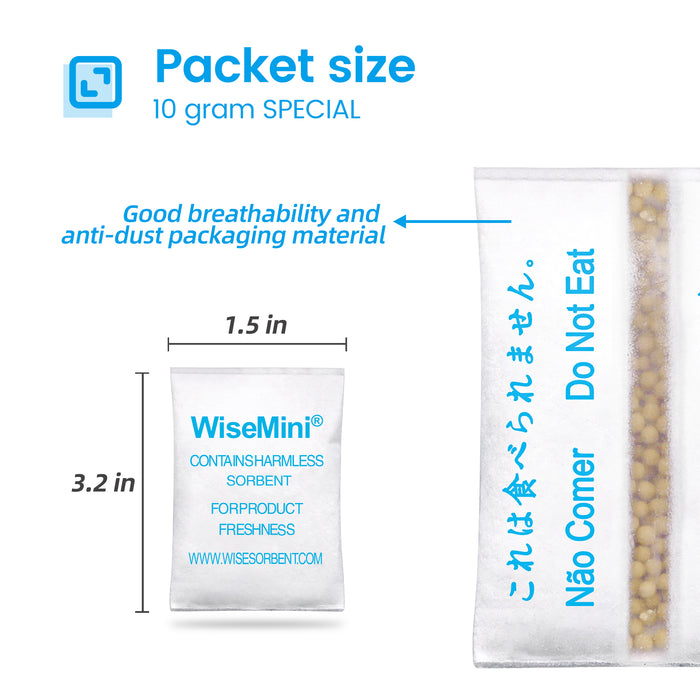 10 Gram Tyvek Molecular Sieve Packets, Dessicant Packets, Dessicant Packs, Moisture Absorbers for Food Storage, Food Grade Desiccant Dehumidifiers