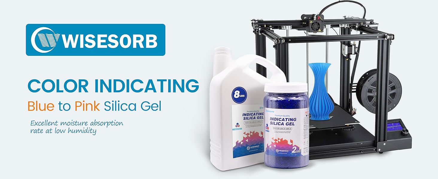 8 lb Indicating Silica Gel Beads 2-4mm -Blue to Pink Bulk Silica Gel