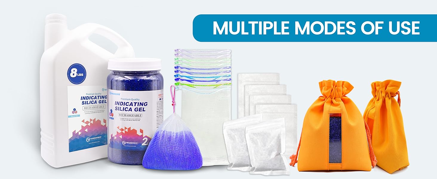 8 lb Indicating Silica Gel Beads 2-4mm -Blue to Pink Bulk Silica Gel