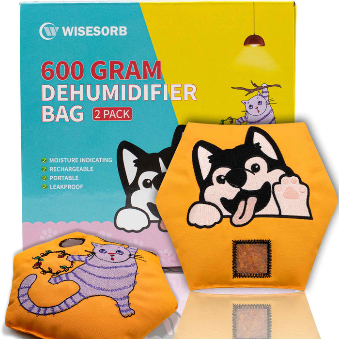 600g Hexagonal Pet-themed Silica Gel Desiccant Bag with Indicator