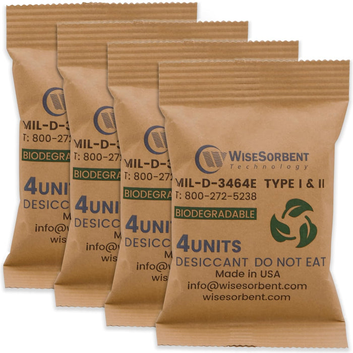 4U Kraft Clay Desiccants Packs for Safe, 132 Gram Dehumidifier for Gun Safe, Military Grade Moisture Absorbers