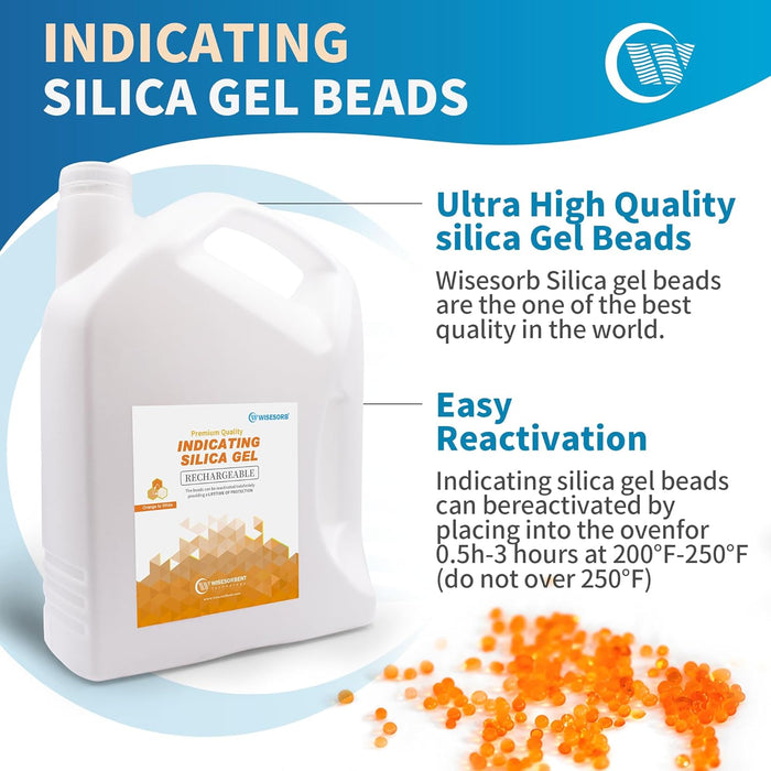 7.5 lb Indicating Silica Beads-Orange to White Bulk Silica Gel