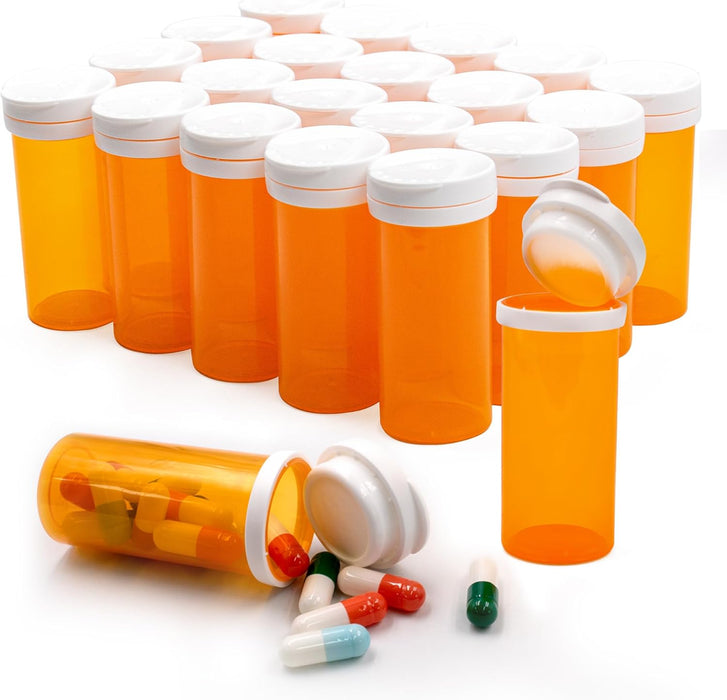 500pcs 8 Dram desiccant cap pill bottle with indicating silica gel