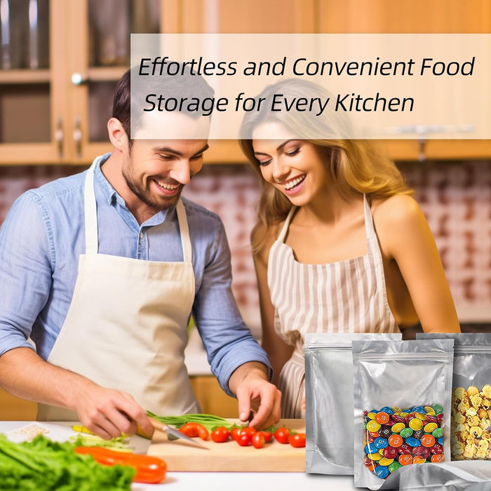 10x 14 in Resealable Mylar Foil Bags – Stand-Up Zipper Pouches for Food, Snacks & Desiccants