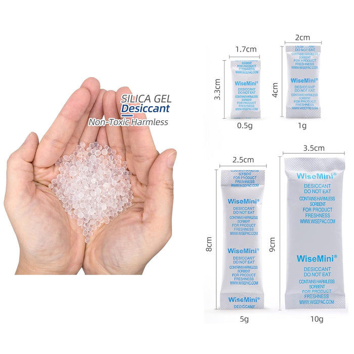 0.5g Silica Gel Desiccant – Tyvek Paper Packets, Food Safe, Wholesale for Moisture Control
