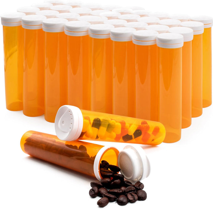 16 Dram Pill Bottle with Desiccant Cap, Medicine Bottle, Pill Bottles Empty with Caps, Empty Pill Bottles
