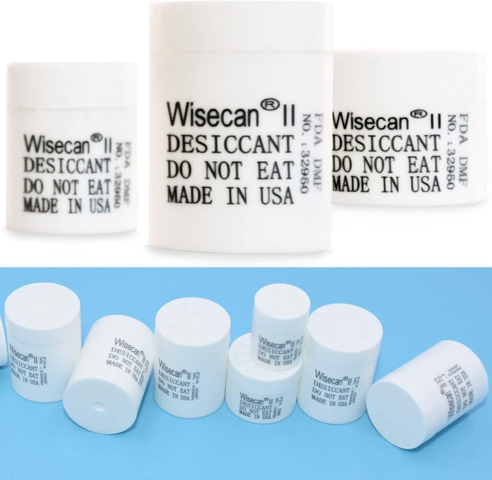 3 Gram Silica Gel Canister, Desiccant Canister, Silica Gel Capsules, Desiccant Capsules, Moisture Absorbers for Food Storage, Food Safe Dehumidifiers Wisecan
