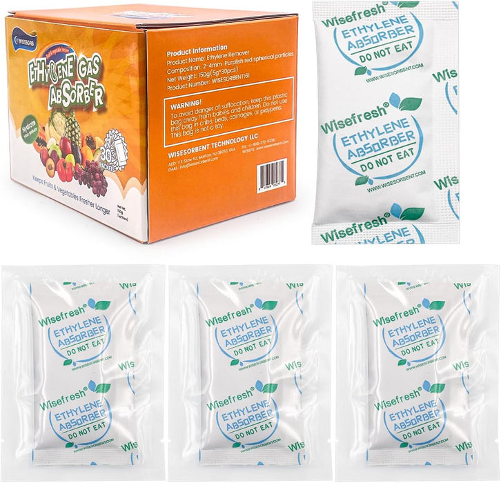 5 Gram Ethylene Gas Absorber Packet, Vegetable & Fruit Fresh Produce Protector, Food Freshness Extender, Fresh Fruit Preserver, Vegetable Saver