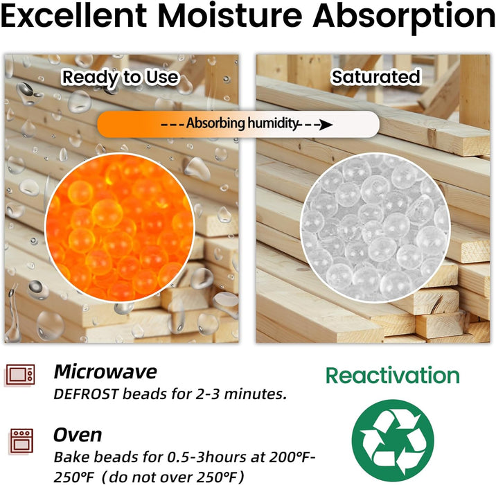 7.5 lb Indicating Silica Beads-Orange to White Bulk Silica Gel