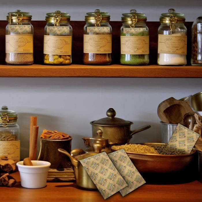 62% 67 Gram Two-Way Humidity Control Packs, Moisture Control Packets Individually Wrapped, Humidifier Packs for Storage Containers