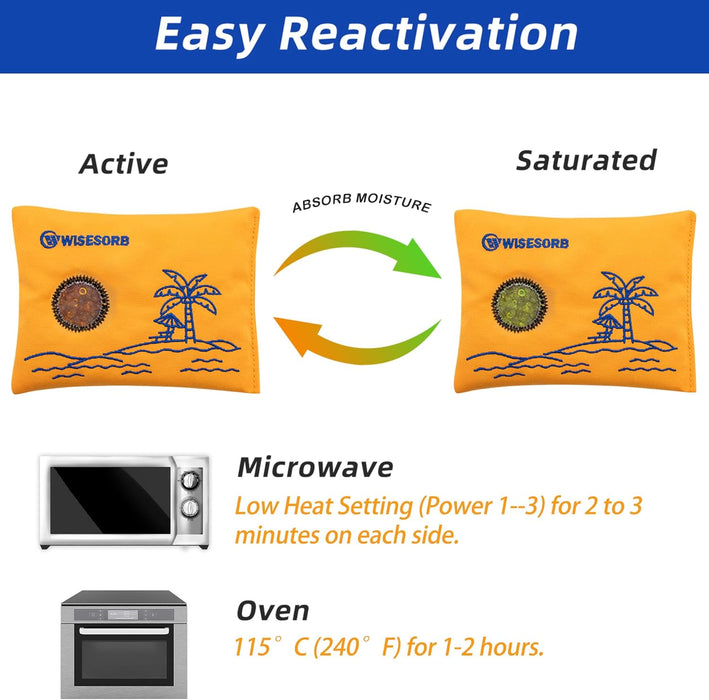 200g Orange Desiccant Bags with Indicating Silica Gel Desiccant Bags with Transparent Window