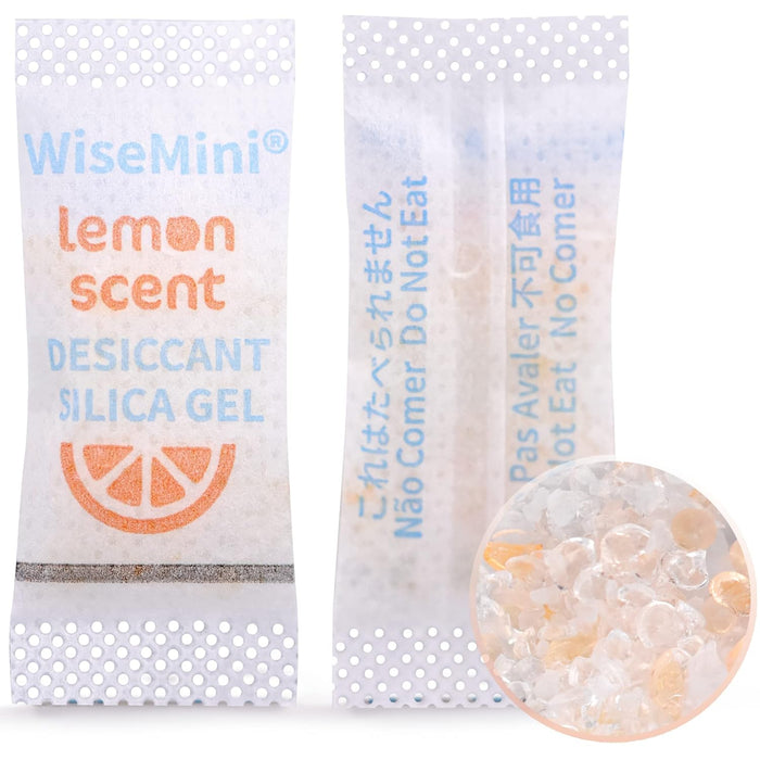 1 Gram Silica Gel Beads Packs, Desiccant Packets for Storage, Food Grade Moisture Absorbers, Lemon Smell Moisture Packs for Food Storage