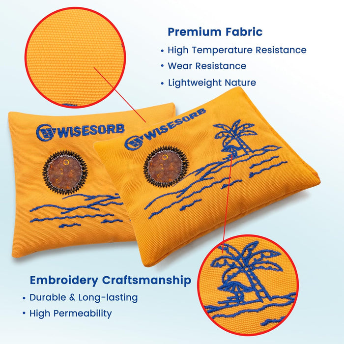 200g Orange Desiccant Bags with Indicating Silica Gel Desiccant Bags with Transparent Window