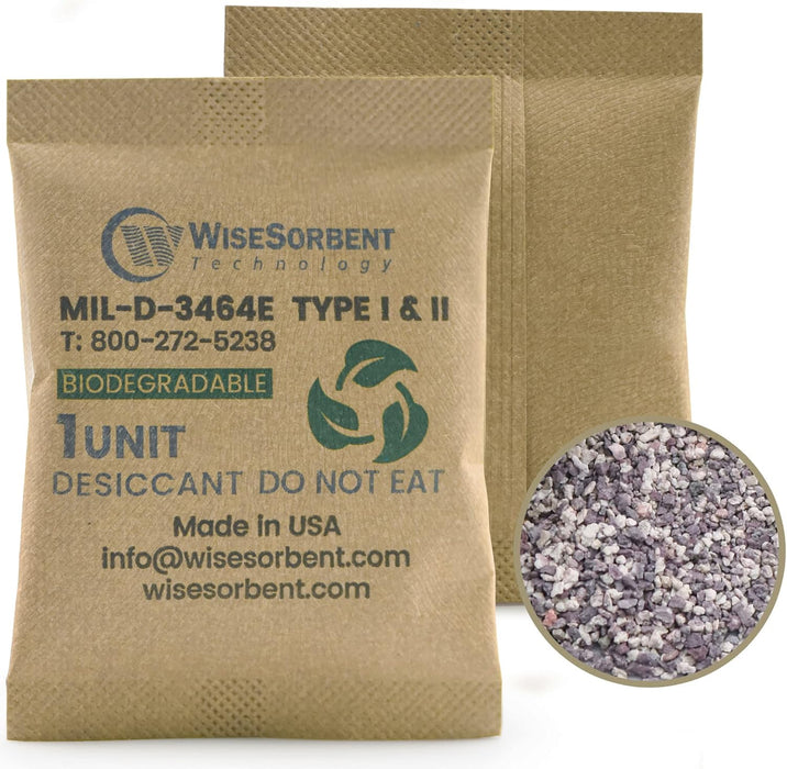 1U Kraft Clay Desiccants Packs for Safe, 33 Gram Dehumidifier for Gun Safe, Military Grade Moisture Absorbers