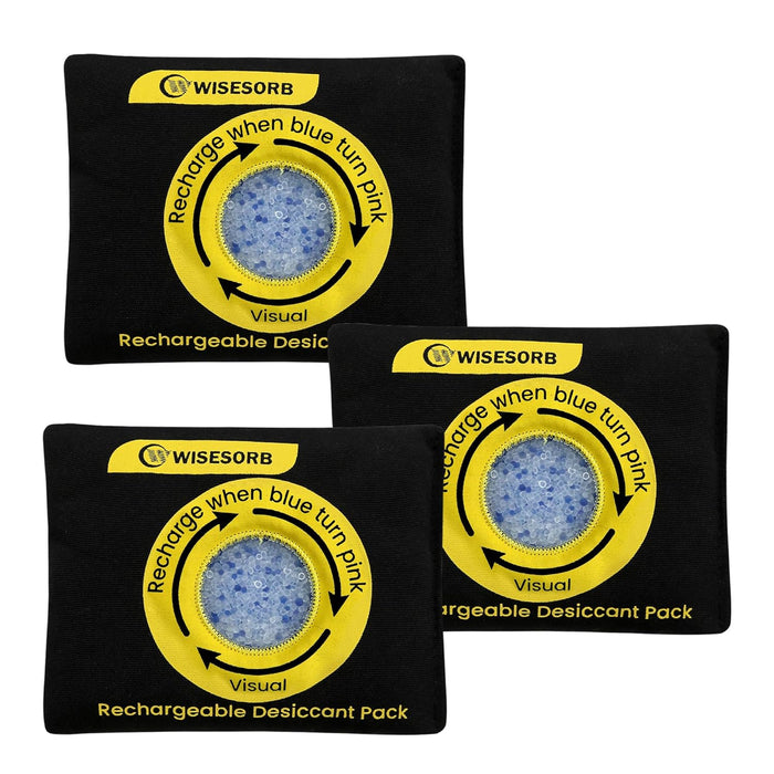 100g Reusable Silica Gel Desiccant Packs, Rechargeable Dehumidifier Moisture Absorbers with Color Indicator for Bins, Gun Safes, Suitcases, 3D Printing Filaments, Electronics