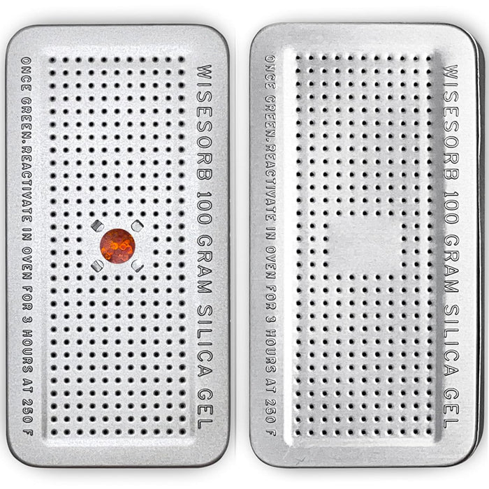 100g Reusable Indicating Silica Gel in Sealed Aluminum Box with Lid-Place inside shoes for moisture control