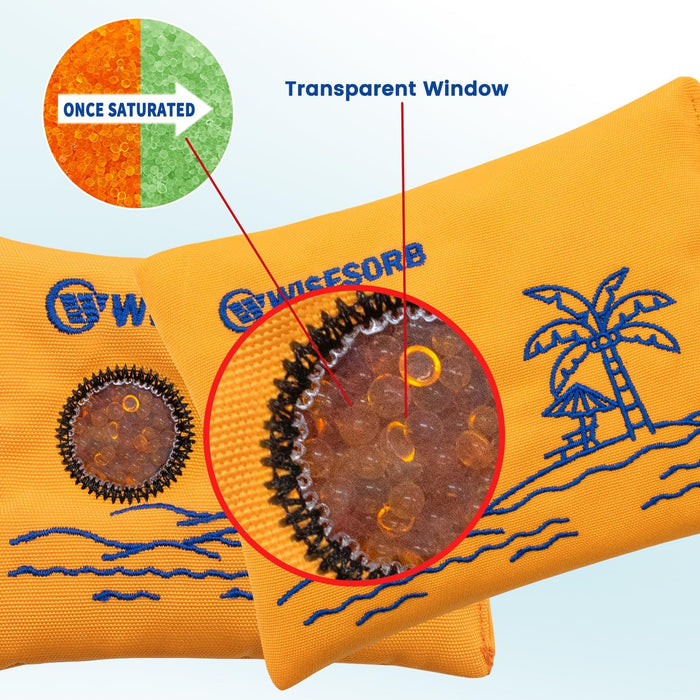 200g Orange Desiccant Bags with Indicating Silica Gel Desiccant Bags with Transparent Window