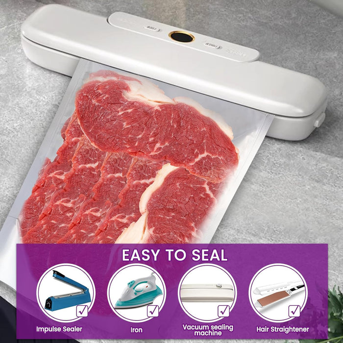 Resealable Aluminum Foil Bags Set with Oxygen Absorbers – 4 Sizes for Food, Snacks & Dry Goods