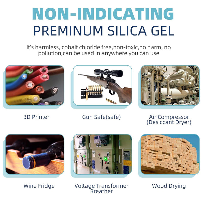 7.5 lb 1-3mm White Silica Gel Beads-Type A Silica Gel