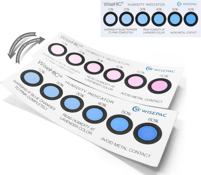 Humidity Indicator Card 6 Spots 10-60% Blue to Pink