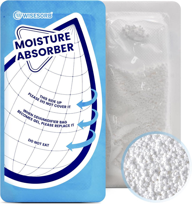 Wisesorb 25 Gram Moisture Absorbers,Dehumidifier Bags for Bathrooms, Basements, Rvs, Humidity Packets for Closet