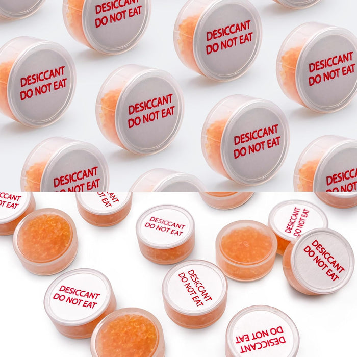 2 Gram Desiccant Packs Food Grade, Silica Gel Capsule with Indicating Silica Gel Beads (Orange to White), Moisture Absorber Packets Silica Gel Packets