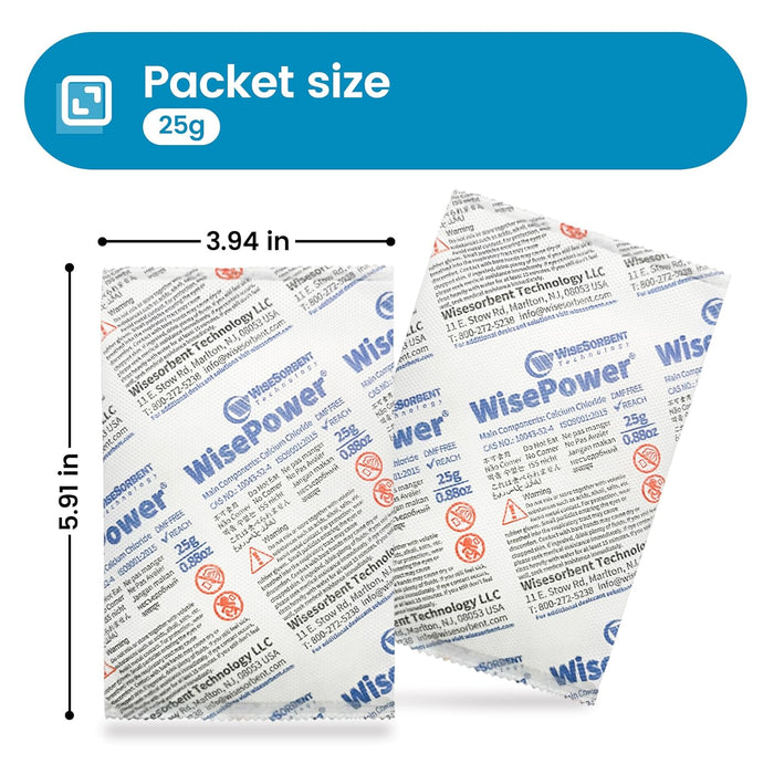 25g calcium chloride Dessicant Packs