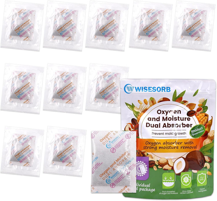 100CC Oxygen and Moisture Dual Absorber, Oxygen Absorber for Food Storage, Moisture Absorbers, and Preserved Foods