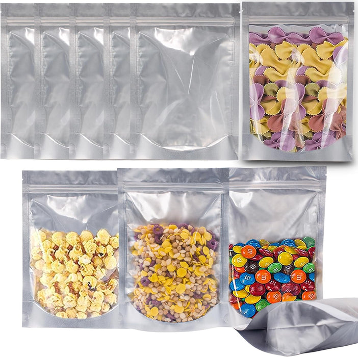 10"x 14" Mylar Bags For Food Storage, Mylar Bags With Window, Freeze Dried Candy Bags, Reusable Storage Bags For Food, Mylar Food Storage Bags for Long Term Food Storage