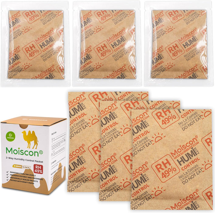 49% 8 Gram Two-Way Humidity Packs for Wooden Instrument,Size 8 for Music Instrument Cases, Hydration Humidity Humidifier Moisture Control Packets Individually Wrapped