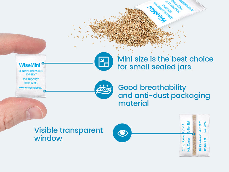 5 Gram Tyvek Molecular Sieve Packets, Dessicant Packets, Dessicant Packs, Moisture Absorbers for Food Storage, Food Grade Desiccant Dehumidifiers