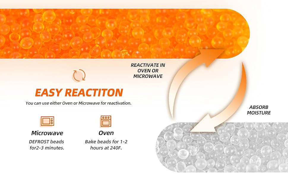 7.5 lb Indicating Silica Beads-Orange to White Bulk Silica Gel