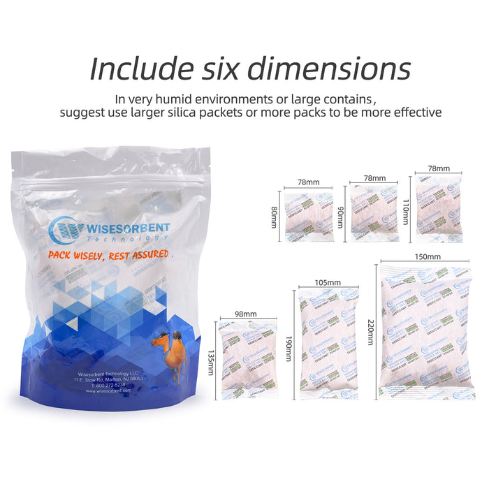 New Verna Paper Indicating Silica Gel (Orange to Dark Green)Packets,Rechargeable Gun Safe Dehumidifier, Moisture Absorbers for Storage, Humidify Control