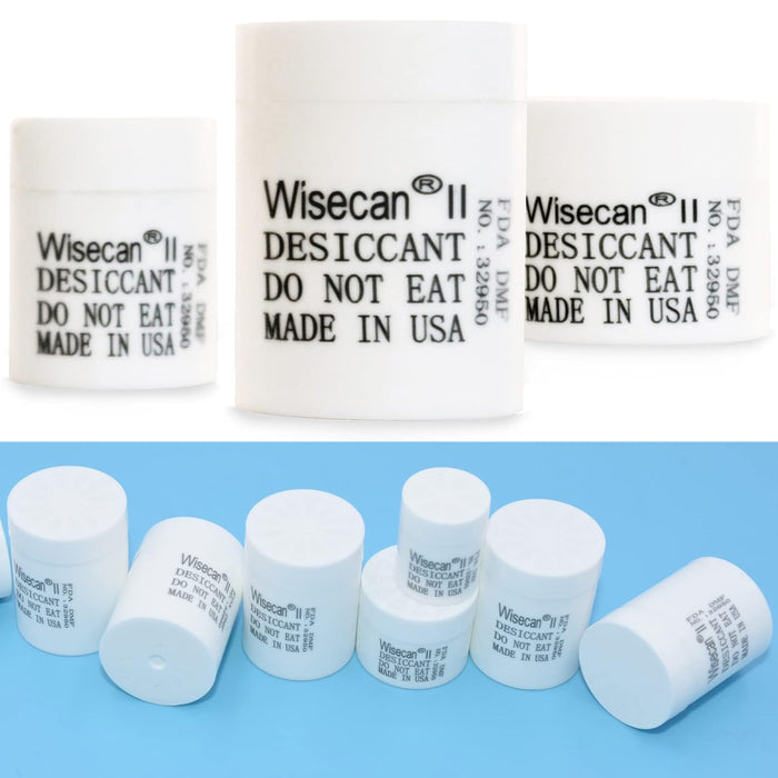 2 Gram Silica Gel Canister, Desiccant Canister, Silica Gel Capsules, Desiccant Capsules, Moisture Absorbers for Food Storage, Food Safe Dehumidifiers Wisecan