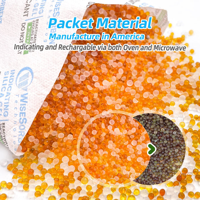 200 Gram New Verna Indicating Deisiccant Packs(Orange to dark green)