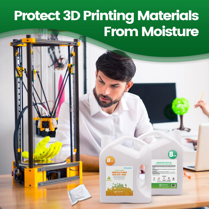 8 lb Orange Indicating Silica Gel Beads 2-4mm -Reusable