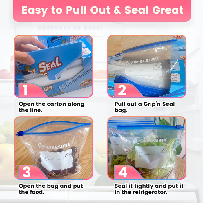 9.25"x10.74"Resealable Clear Slider Zipper Bags for Food Storage