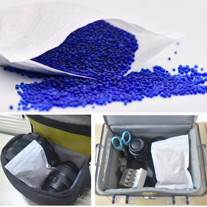 8 lb Indicating Silica Gel Beads 2-4mm -Blue to Pink Bulk Silica Gel