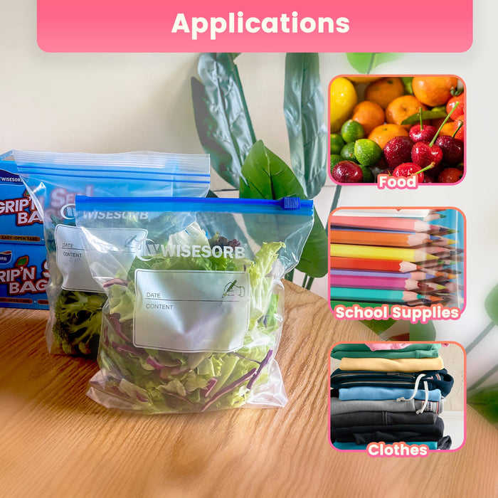 9.25"x10.74"Resealable Clear Slider Zipper Bags for Food Storage
