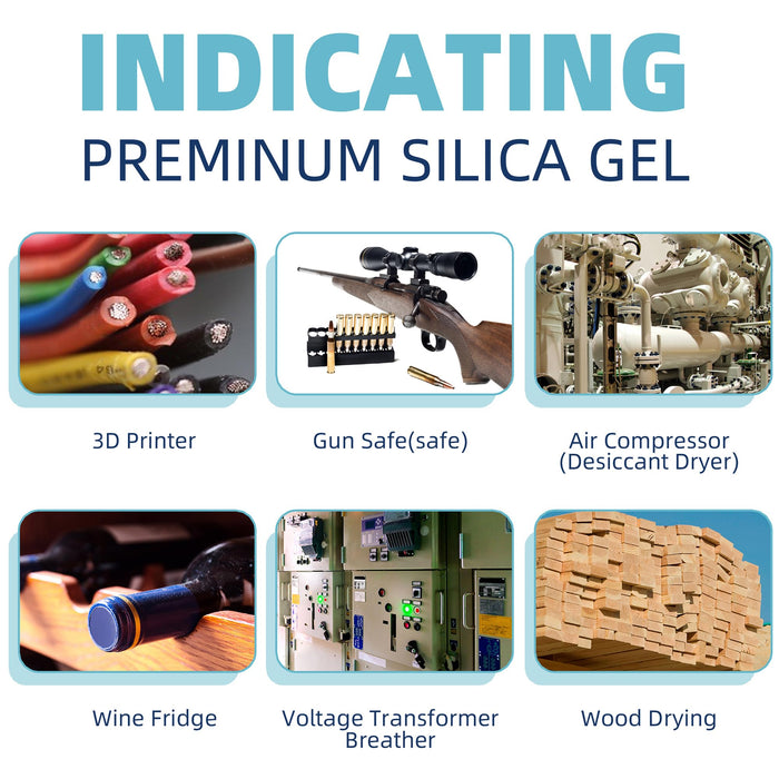 2 lb Indicating Silica Beads 2-4mm -Rechargeable Orange desiccant beads
