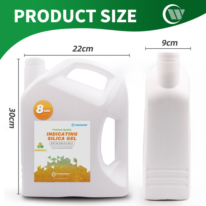 8 lb Orange Indicating Silica Gel Beads 2-4mm -Reusable