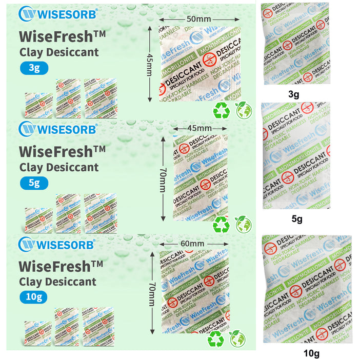 10g Food Grade Clay Moisture Absorber Packs-Non-Woven Paper Desiccant
