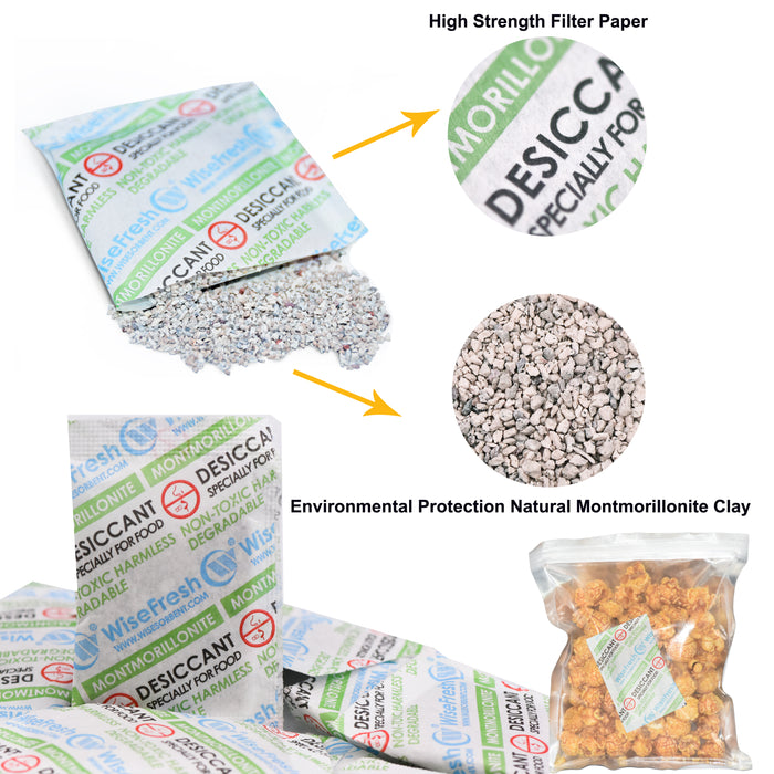 3g Food Safe Clay Desiccant Packs – Eco-Friendly Non-Woven Paper Desiccant Packets