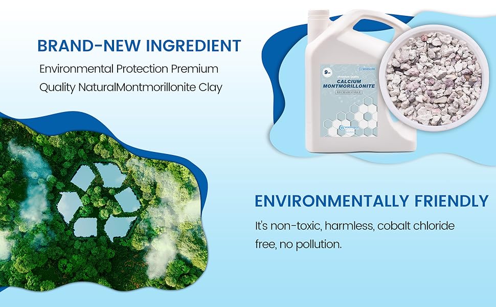 9 LBS Desiccant Calcium Montmorillonite, Rechargeable Dehumidifiers Desiccant Moisture Absorber Dessicant