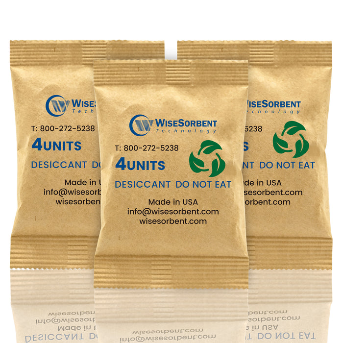 Wisesorb 4U Kraft Clay Desiccants Packs for Safe, 132 Gram Dehumidifier for Gun Safe, Moisture Absorbers