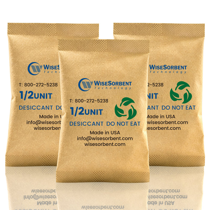 Wisesorb 1/2U Kraft Clay Desiccants Packs for Safe, 17 Gram Dehumidifier for Gun Safe Moisture Absorbers