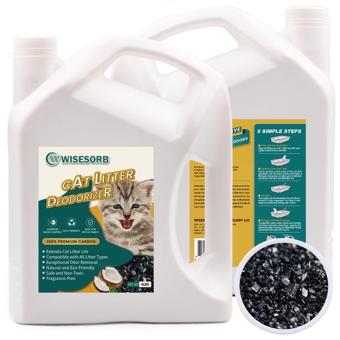 6 pcs Cat Litter Deodorizer 4 lb Activated Carbon Cat Litter Unscented Cat Litter