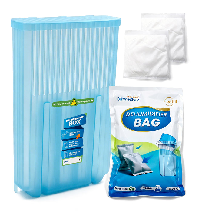 Wisesorb Hanging Dehumidifier Box, 700g Calcium Chloride Dehumidifier Bags