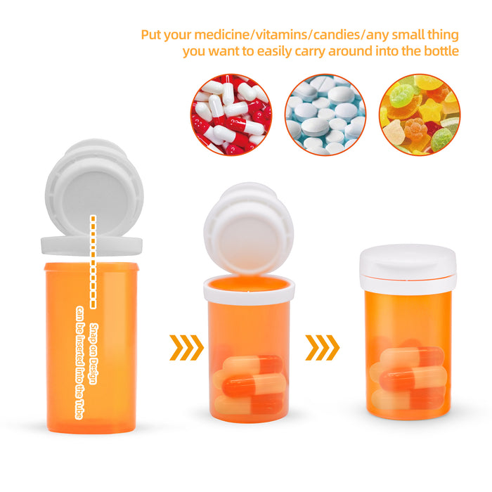 444pcs 5.4 Dram desiccant cap pill bottle with indicating silica gel