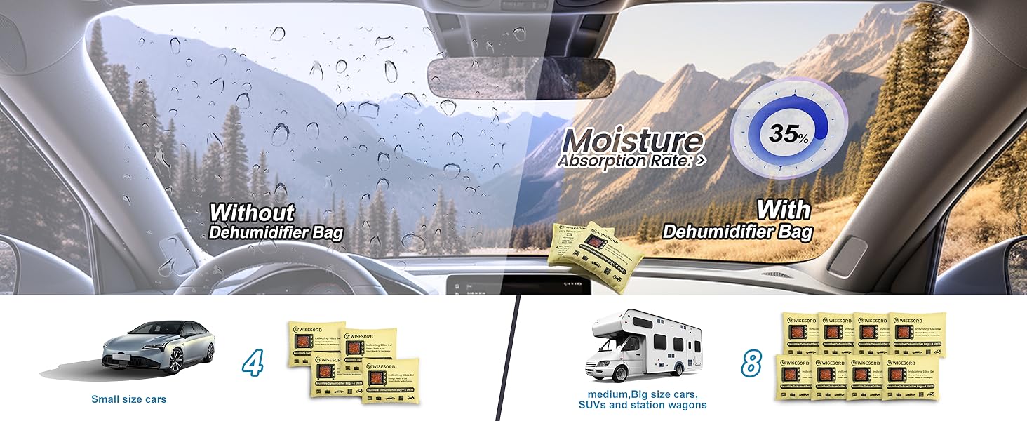 4U Indicating Desiccant Packs with Transparent Window-Rechargeable